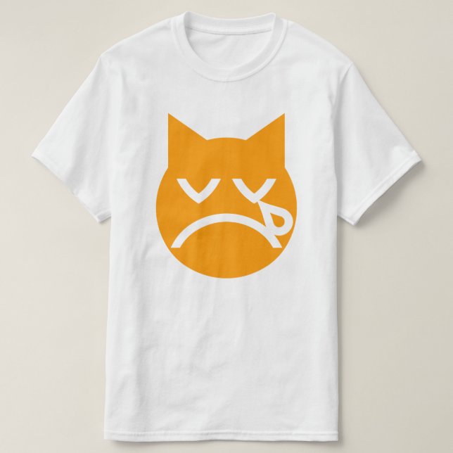 Camiseta Gato de Emoji llorando (Diseño del anverso)