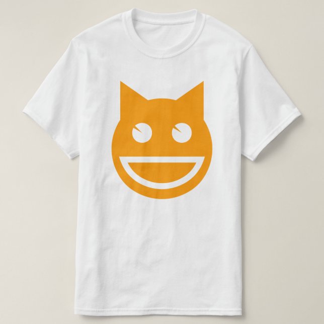 Camiseta Gato de Emoji sonriente (Diseño del anverso)