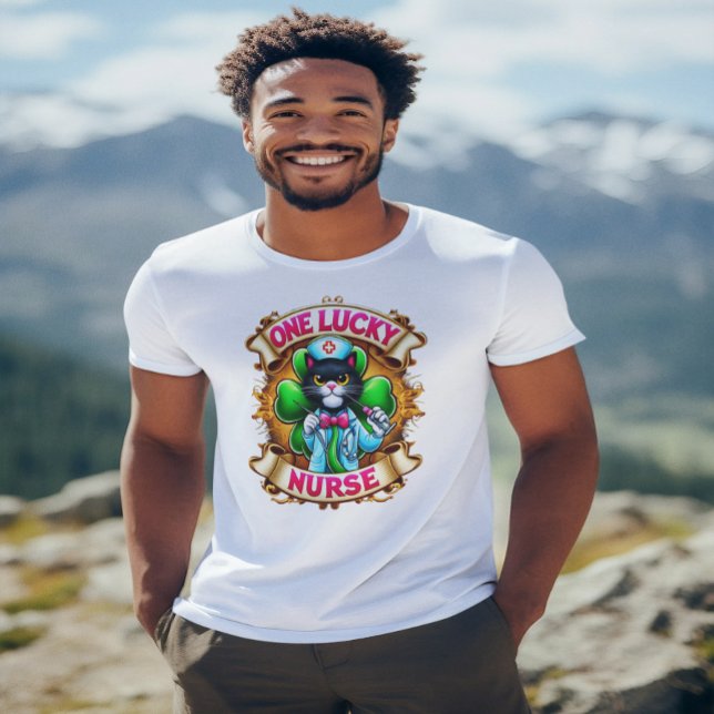 Camiseta Gato de enfermera afortunado (Subido por el creador)