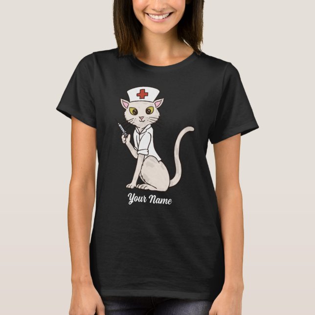 Camiseta Gato de enfermera - Amante del gato de la enfermer (Anverso)