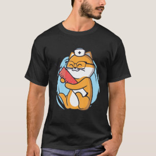 Camiseta Gato de enfermera con jeringas gracias a Frontline