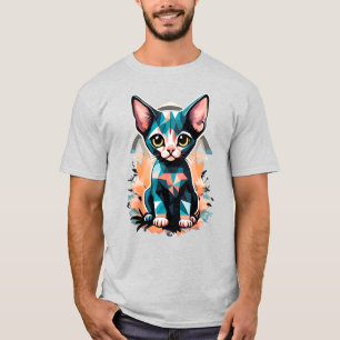 Camiseta Gato de esfinx artístico