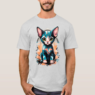 Camiseta Gato de esfinx artístico