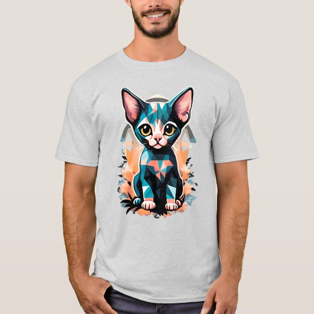 Camiseta Gato de esfinx artístico (Anverso)