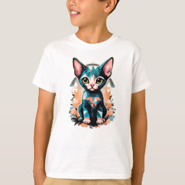 Camiseta Gato de esfinx artístico