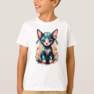 Camiseta Gato de esfinx artístico
