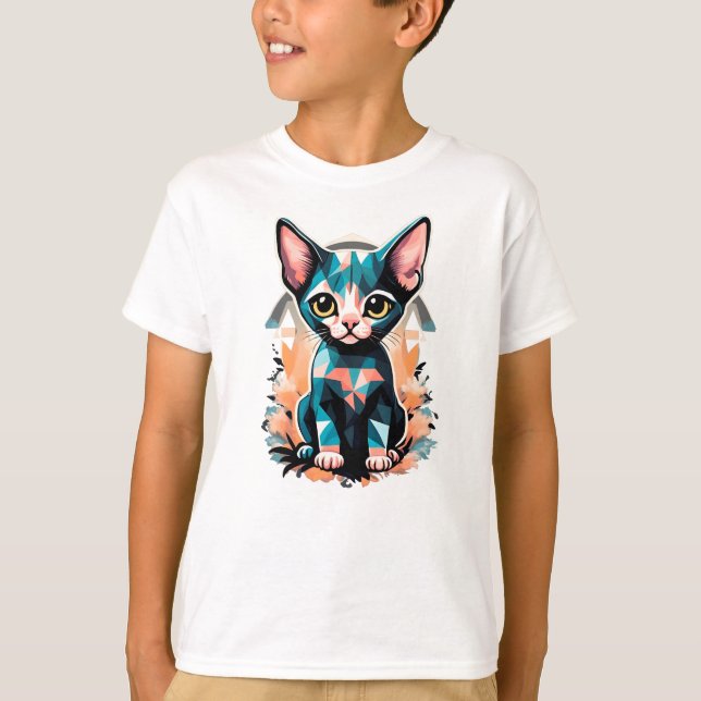 Camiseta Gato de esfinx artístico (Anverso)