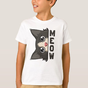Camiseta Gato de esmoquin divertido dice Miau mientras obse