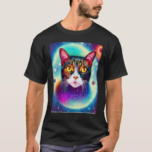 Camiseta Gato De Espacio Gato Gatito Gatito Gatito De Estil