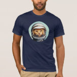 Camiseta Gato de espacio retro<br><div class="desc">Camiseta divertida con gato espacial retro astronauta</div>