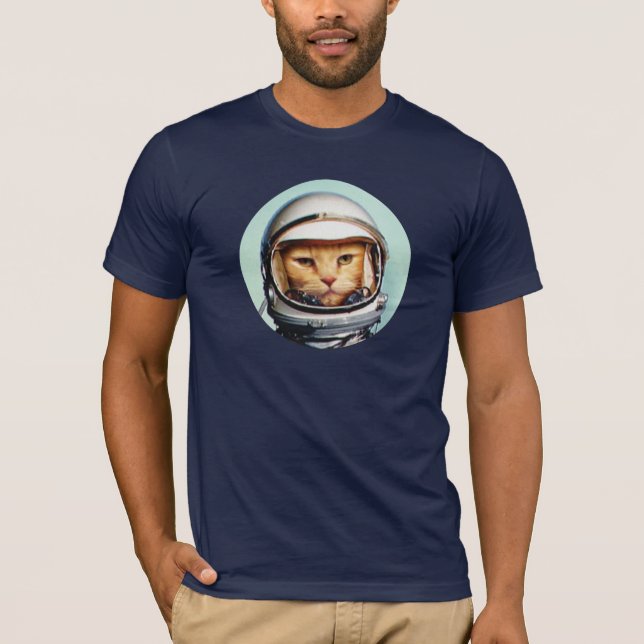 Camiseta Gato de espacio retro (Anverso)