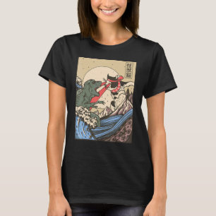 Camiseta Gato de estilo de lucha Kaiju japonés vs Monstruo