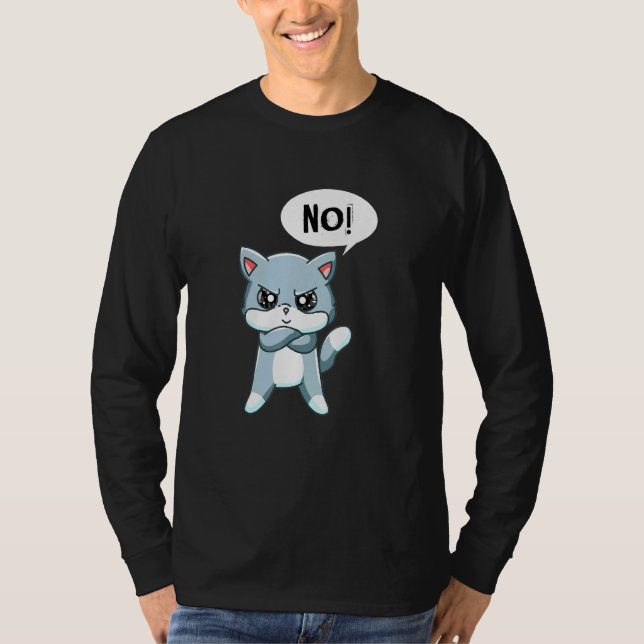Camiseta Gato de extracto enfadado (Anverso)