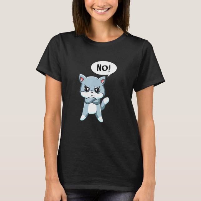 Camiseta Gato de extracto enfadado (Anverso)