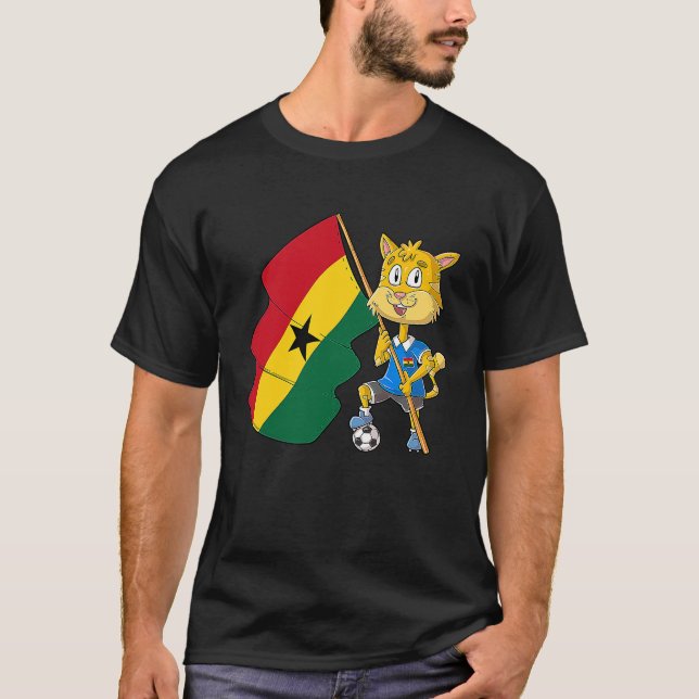Camiseta Gato de fans de Ghana (Anverso)
