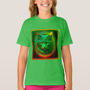 Camiseta Gato de fantasía delante de la cresta