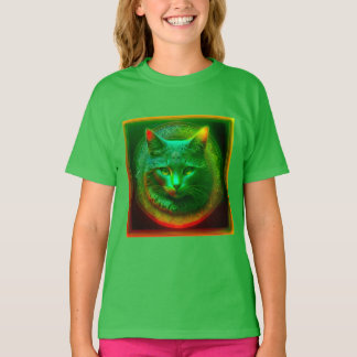 Camiseta Gato De Fantasía Frente Al Escudo