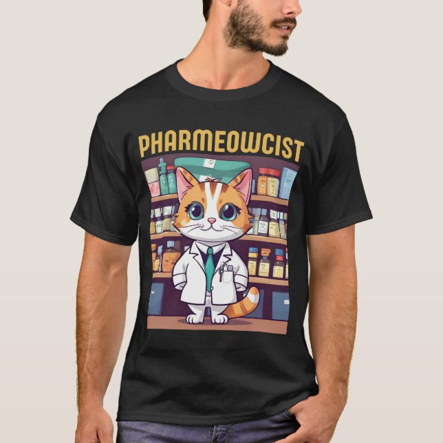 Camiseta Gato de farmacia divertida (Anverso)