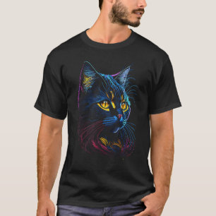 Camiseta Gato de felino lindo felino masculino
