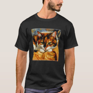 Camiseta Gato de felpa calicó mamá papá Impresionista Román