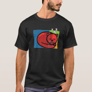 Camiseta Gato de Fibonacci o proporción áurea y espiral o F