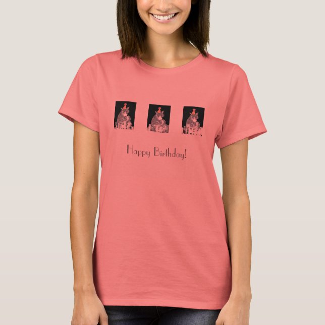 Camiseta Gato de fiesta (Anverso)