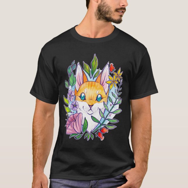 Camiseta Gato de flor de verano (Anverso)