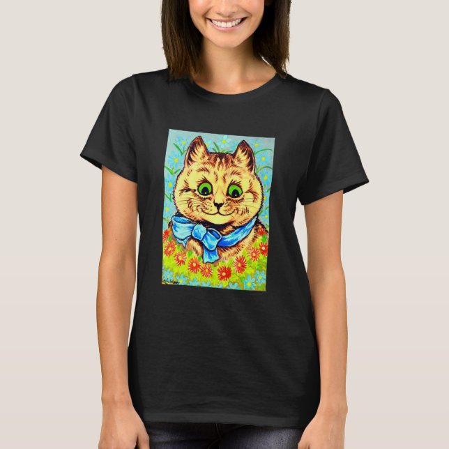 Camiseta Gato de flores feliz de Louis Wain (Anverso)
