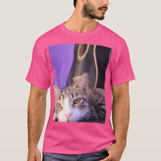 Camiseta Gato De Foto De Guay Con Guitarra Para Gatos Con F