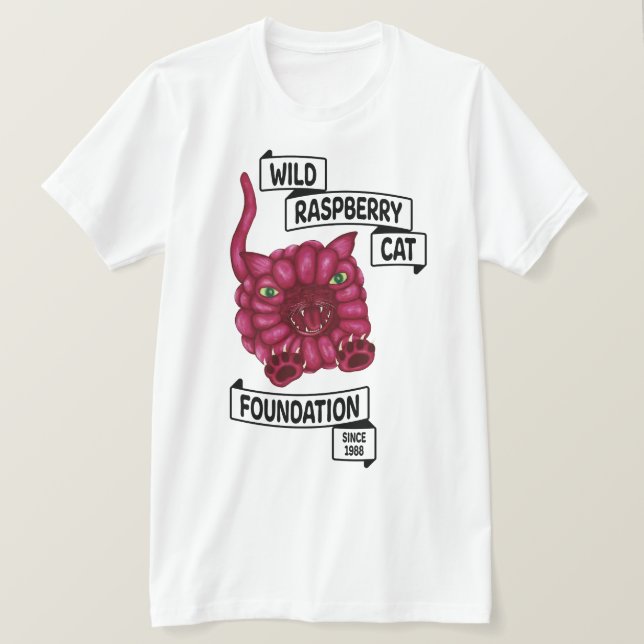 Camiseta Gato de frambuesa salvaje (Anverso del diseño)