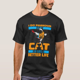 Camiseta Gato de Free Running Corredor Traceur Parkour