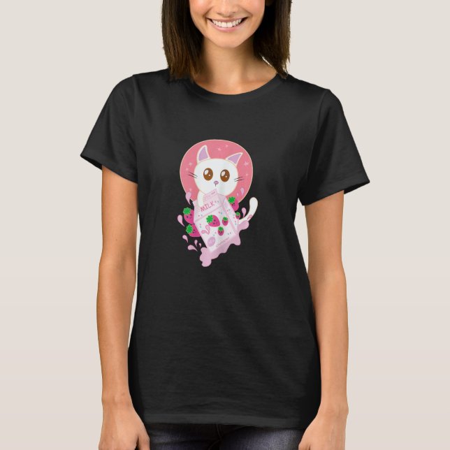 Camiseta Gato de Fresa Dulce (Anverso)