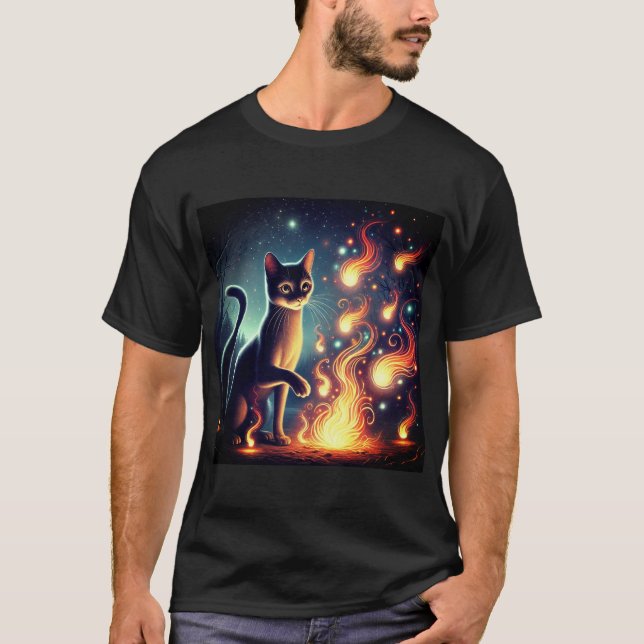 Camiseta Gato de fuego (Anverso)