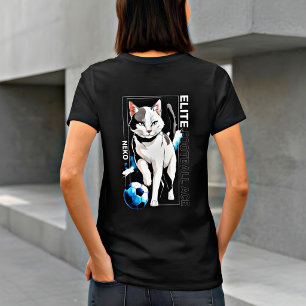 Camiseta Gato de fútbol adorable   Regalo de fútbol para am