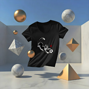 Camiseta Gato de Fútbol Perfecto para Amantes de Mascotas y