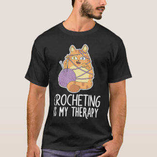 Camiseta Gato de ganchillo Hilo de coser Tejido de punto