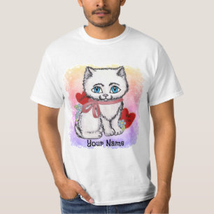 Camiseta Gato de gatito blanco