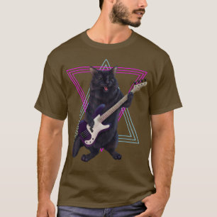 Camiseta Gato de gatito de Bass tocando la guitarra del baj
