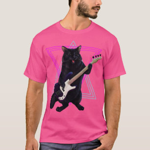 Camiseta Gato de gatito de Bass tocando la guitarra del baj