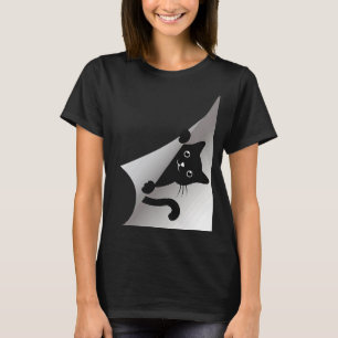 Camiseta Gato de gatito negro lindo asqueroso gatito