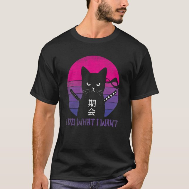 Camiseta Gato de gato de estilo japonés (Anverso)
