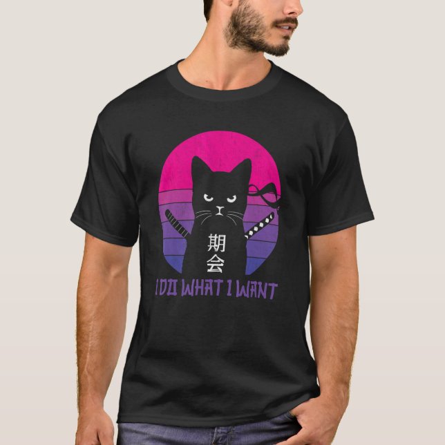 Camiseta Gato de gato estilo japonés (Anverso)