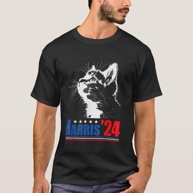 Camiseta Gato De Gato Sin Niños En Las Elecciones De Kamala (Anverso)