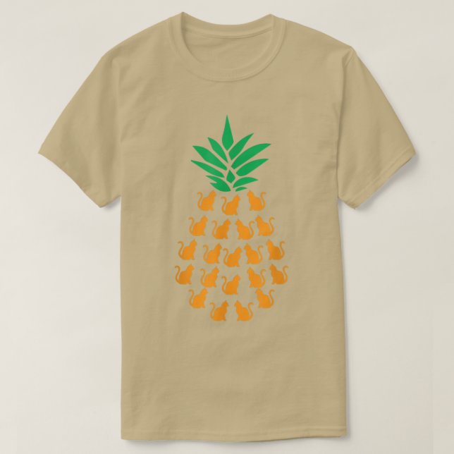 Camiseta Gato de gatos de piña Lover Aloha Hawaii Beac (Diseño del anverso)