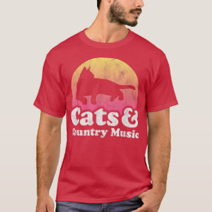 Camiseta Gato de gatos o gatos de gatos y música country ma