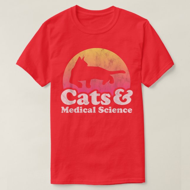 Camiseta Gato de gatos y ciencias médicas para hombres o mu (Diseño del anverso)