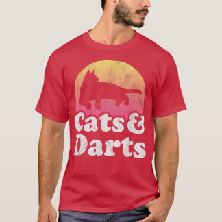 Camiseta Gato de gatos y dardos o gatos de mujeres