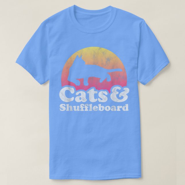 Camiseta Gato de gatos y de Shuffleboard para hombres o muj (Diseño del anverso)