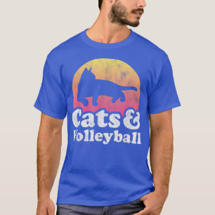 Camiseta Gato de gatos y voleibol masculino o femenino