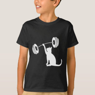 Camiseta Gato de gimnasio de fuerza de peso de fitness dive